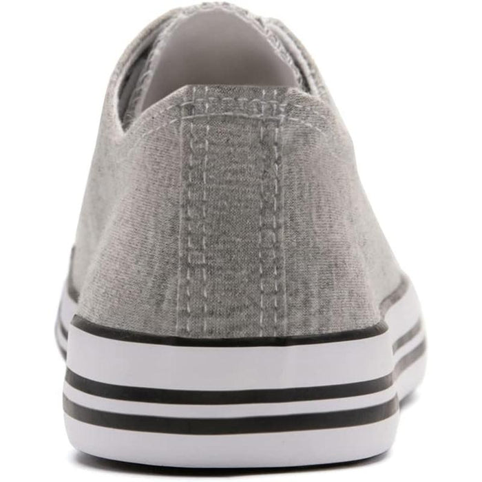 Streamlined Mono Canvas Sneakers with Lace Up Detail