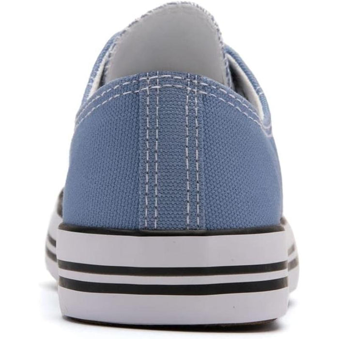 Streamlined Mono Canvas Sneakers with Lace Up Detail