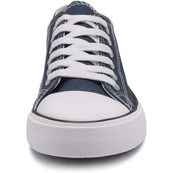 Solid Color Canvas Lace Up Unisex Sneakers