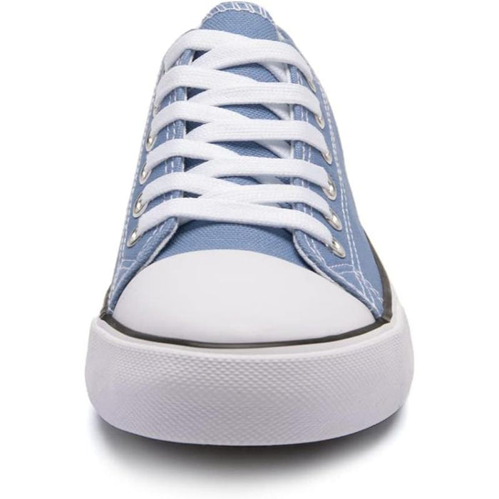 Streamlined Mono Canvas Sneakers with Lace Up Detail