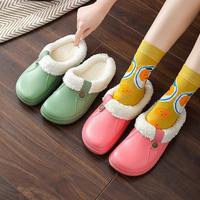 Warm Plush Slippers Clogs