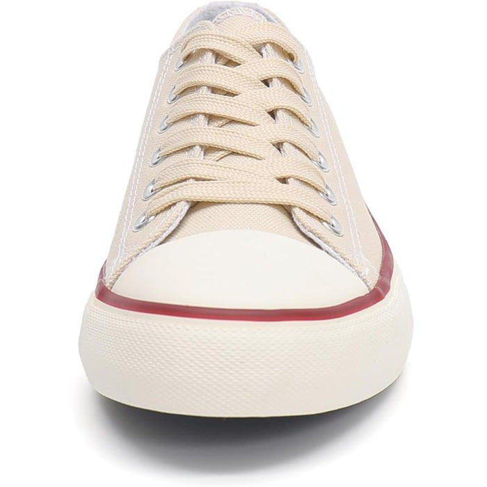 Streamlined Mono Canvas Sneakers with Lace Up Detail