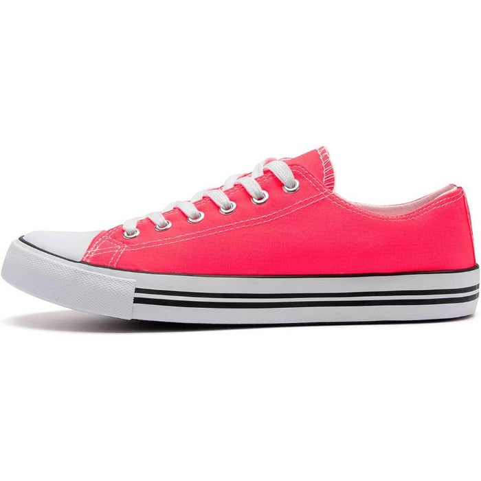 Solid Color Canvas Lace Up Unisex Sneakers