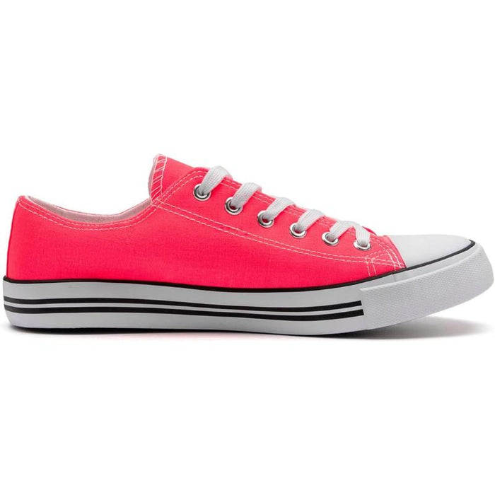 Solid Color Canvas Lace Up Unisex Sneakers