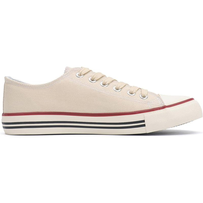 Streamlined Mono Canvas Sneakers with Lace Up Detail