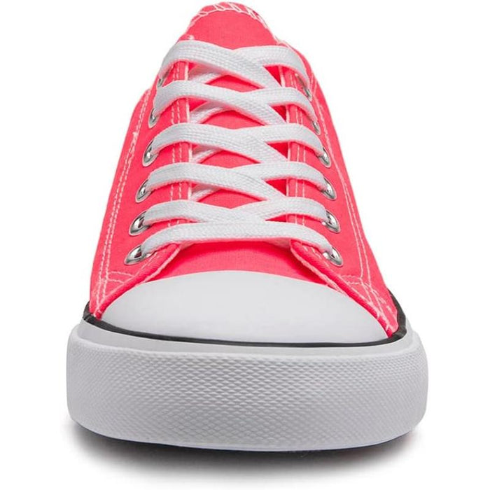 Solid Color Canvas Lace Up Unisex Sneakers