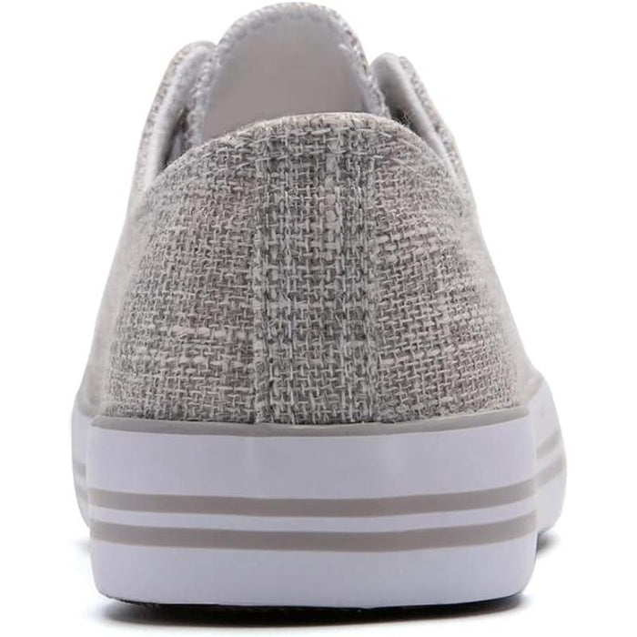 Streamlined Mono Canvas Sneakers with Lace Up Detail