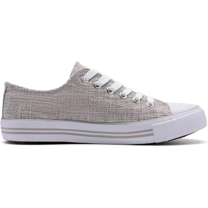 Streamlined Mono Canvas Sneakers with Lace Up Detail