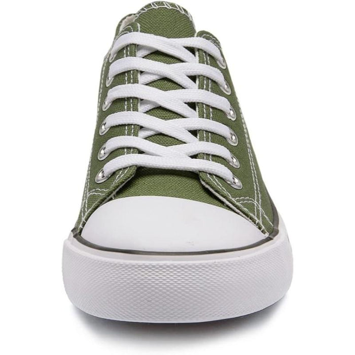 Solid Color Canvas Lace Up Unisex Sneakers