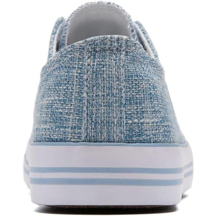 Streamlined Mono Canvas Sneakers with Lace Up Detail