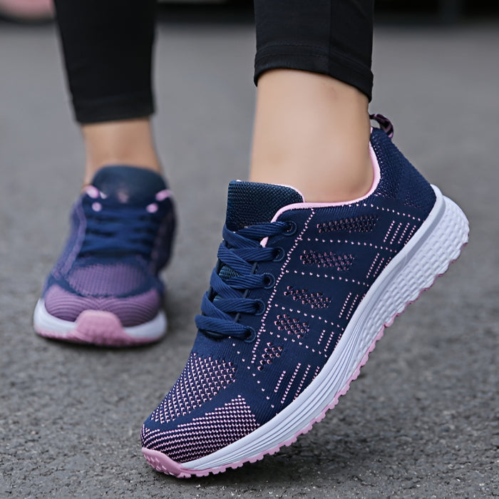 Breathable Walking Mesh Flat Sneakers