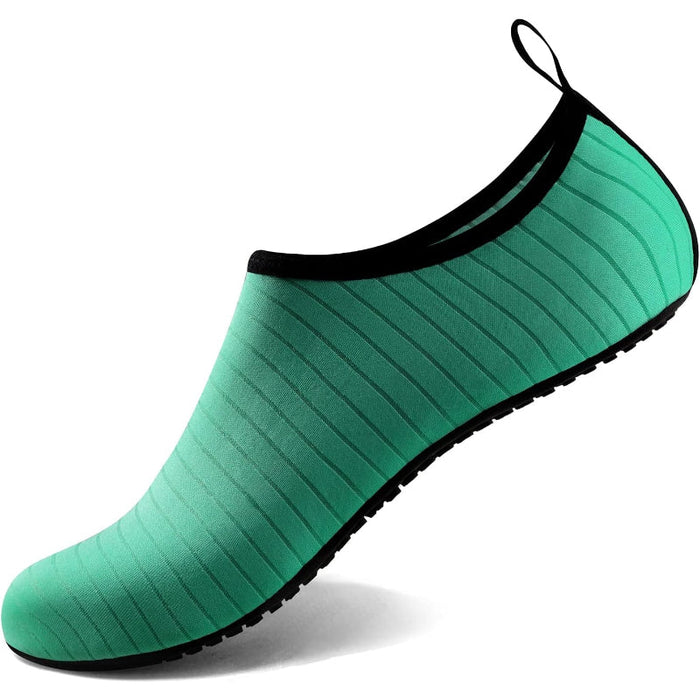 Sleek Striped Aqua Unisex Shoes