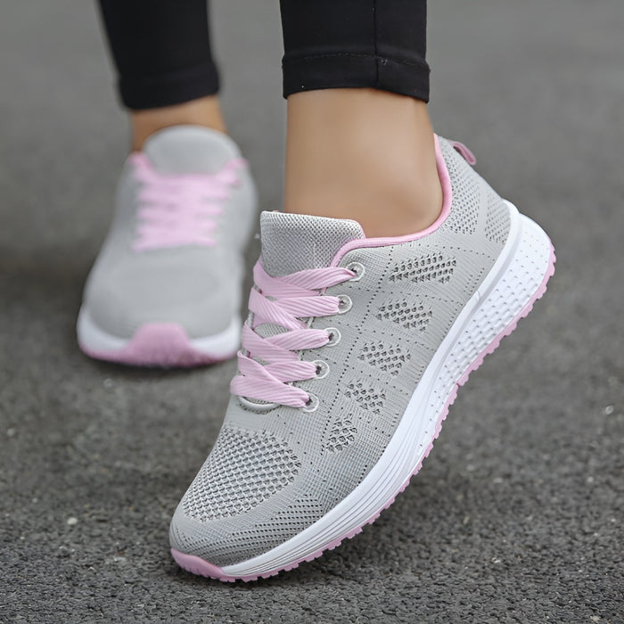 Breathable Walking Mesh Flat Sneakers