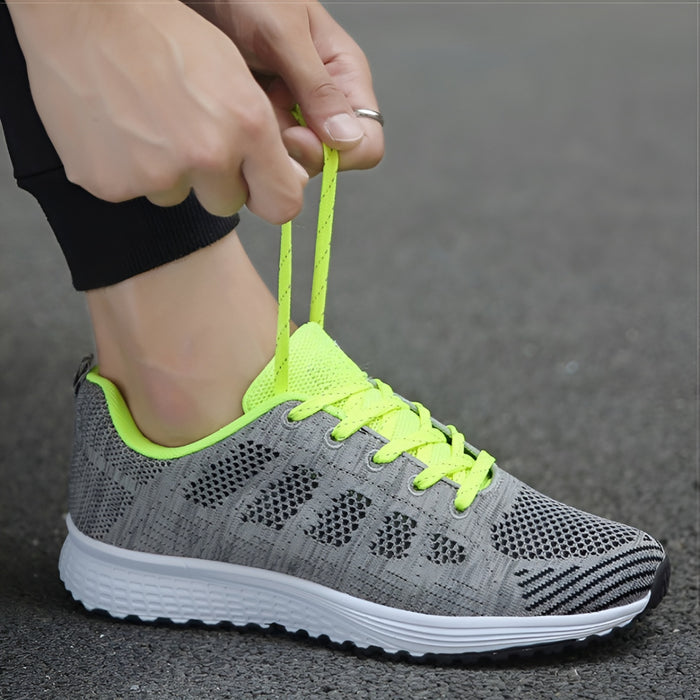 Breathable Walking Mesh Flat Sneakers