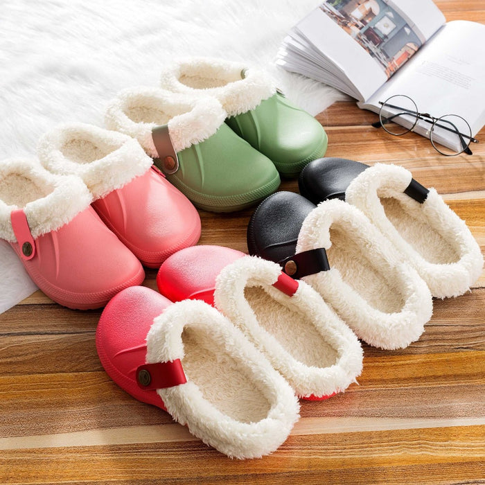 Warm Plush Slippers Clogs